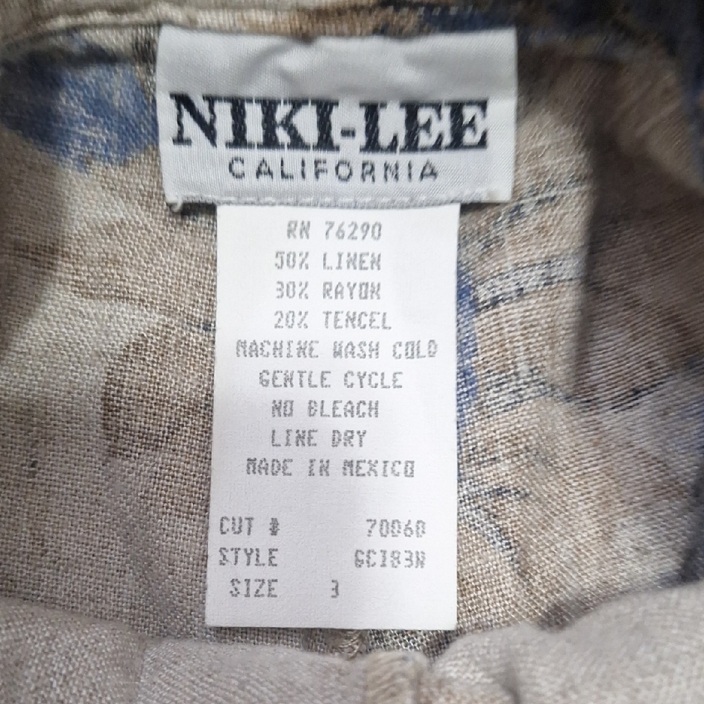 Niki-Lee California Lightweight Linen Blend Skorts Skirt Shorts- Sunflowers - 3 - Picture 4 of 5